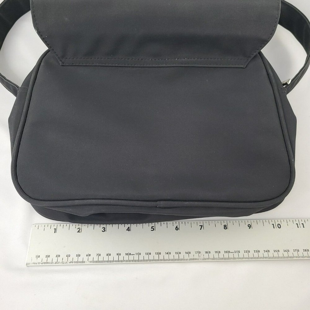 Lancome Paris Womens Single Strap Purse Tote Travel Bag Charcoal Black - Picture 8 of 10